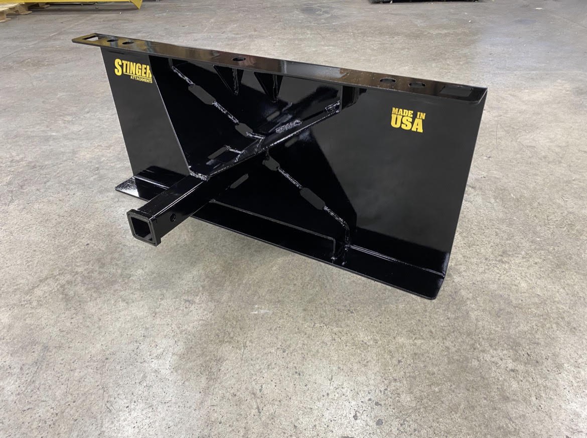 Stinger RH receiver hitch, receiver and reinforced mounting plate